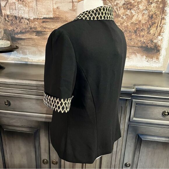 Vintage Black Cropped Top by LESLIE FAY size 12 - Picture 5 of 10
